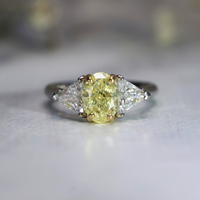 Yellow Diamond with Trilliant Sides