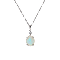 Opal & Diamond Pendant