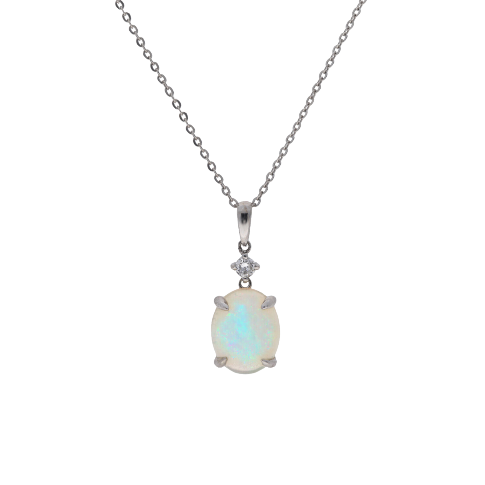 Opal & Diamond Pendant