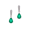 Emerald & Diamond Drop Earrings