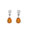 Topaz & Diamond Drop Earrings