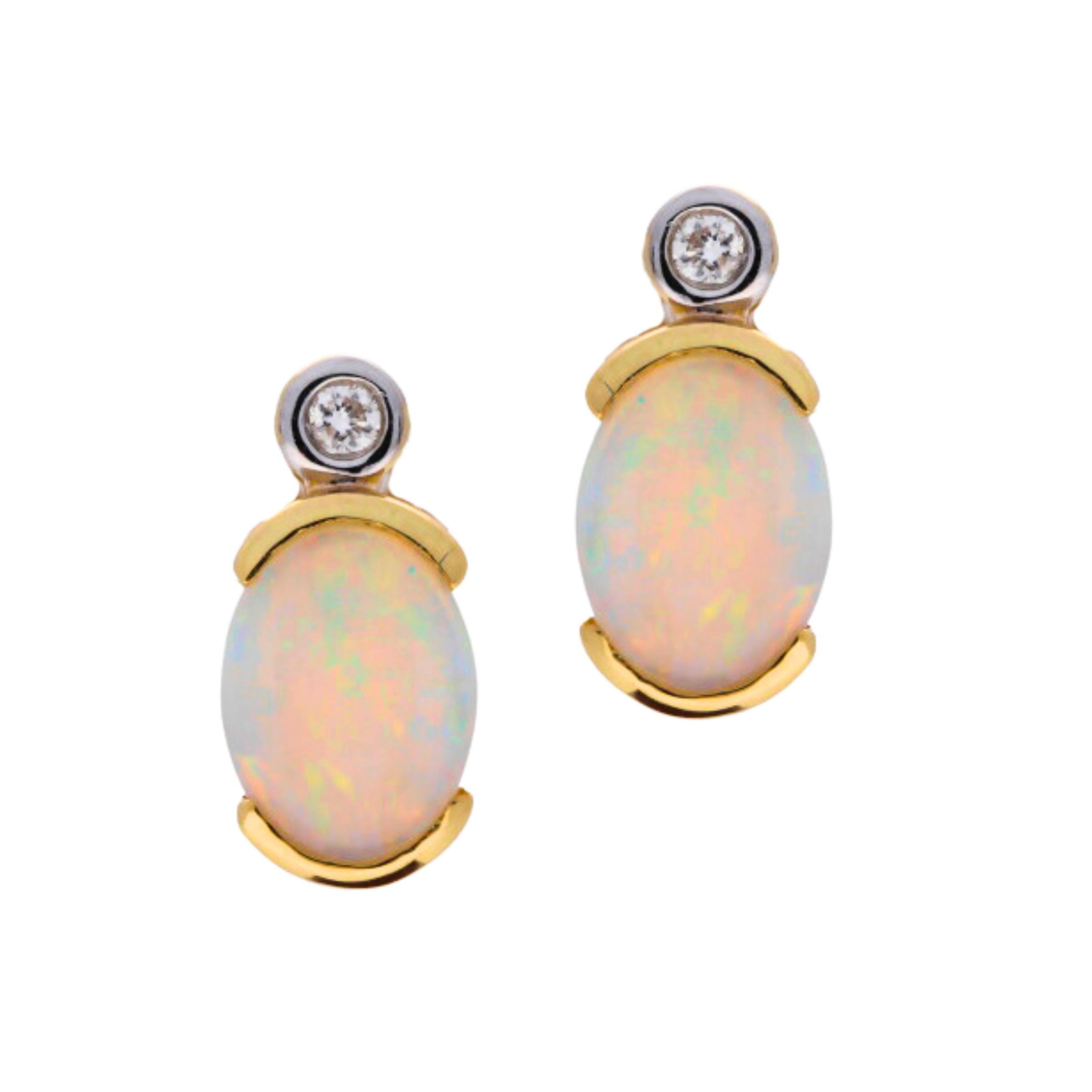 Opal and Diamond Earrings