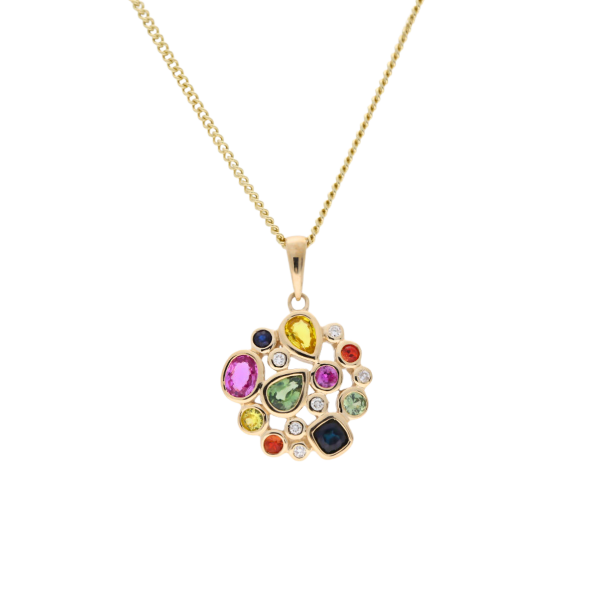 Multi-Coloured Sapphire Pendant - Appleby Jewellers Dublin