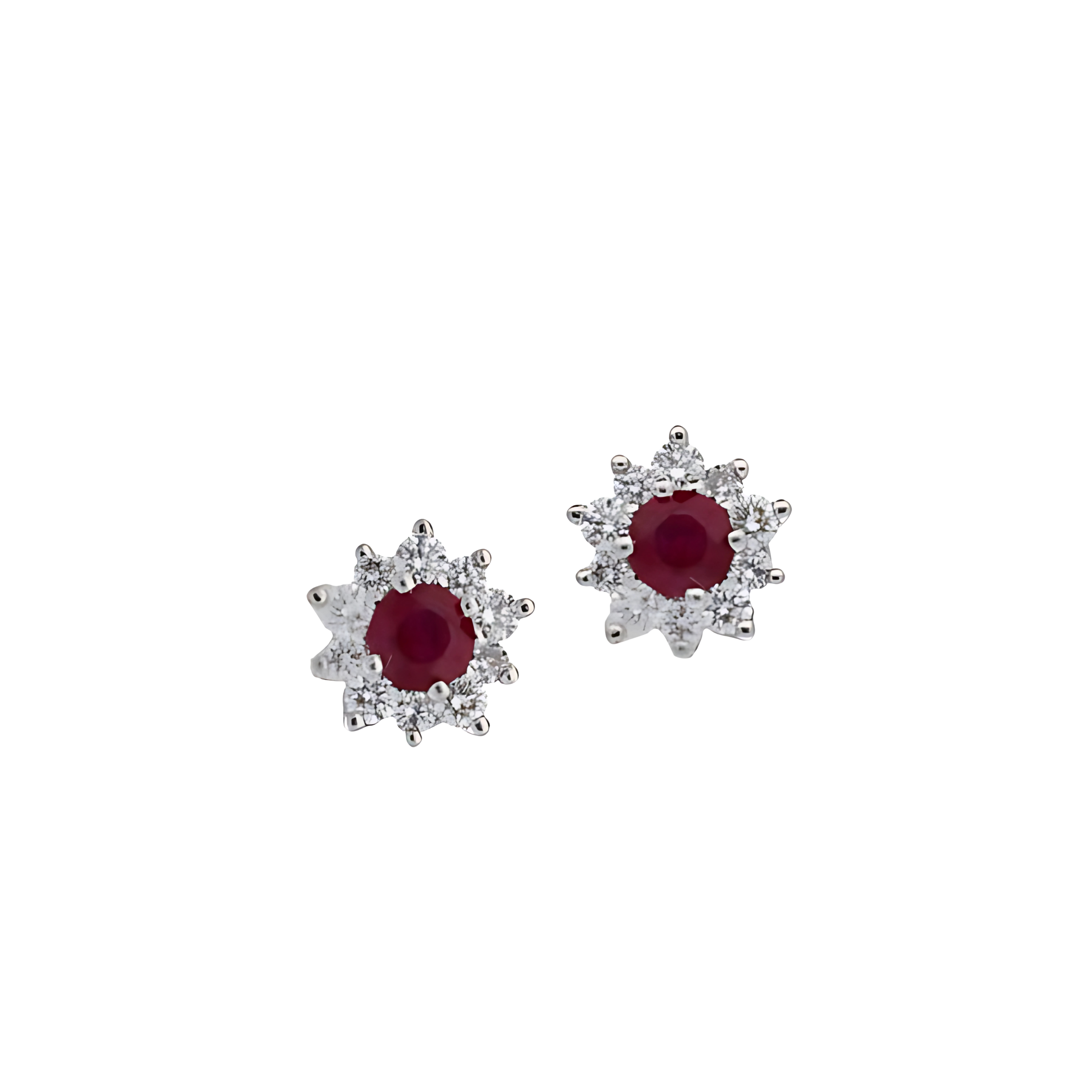 Ruby & Diamond Star Studs