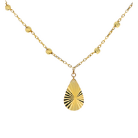 Pear Shaped Gold Necklace