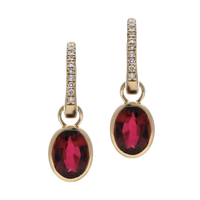 Pink Tourmaline & Diamond Earrings