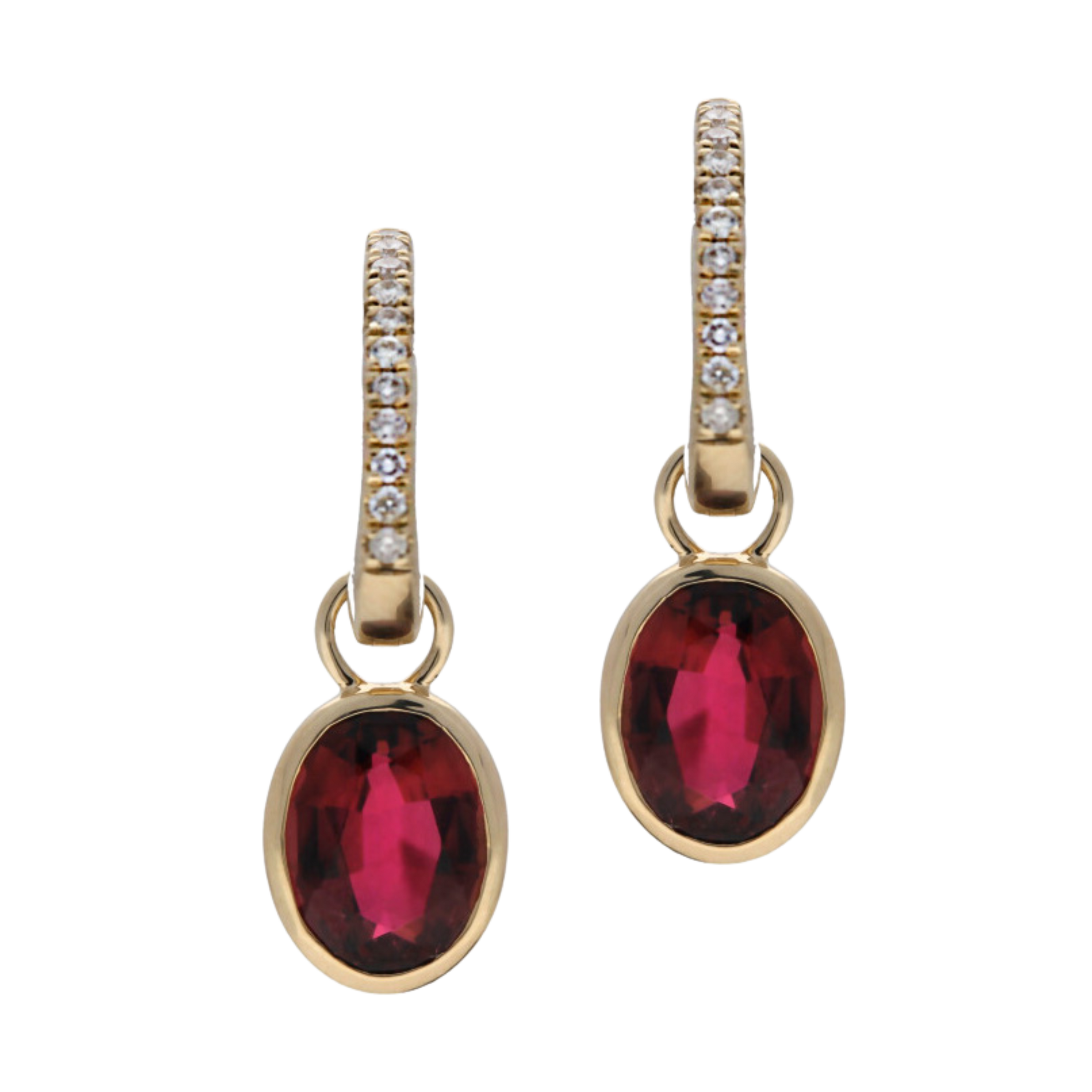 Pink Tourmaline & Diamond Earrings