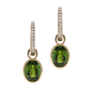 Green Tourmaline & Diamond Earrings