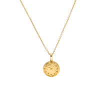 9ct Gold Clock Dial Necklace