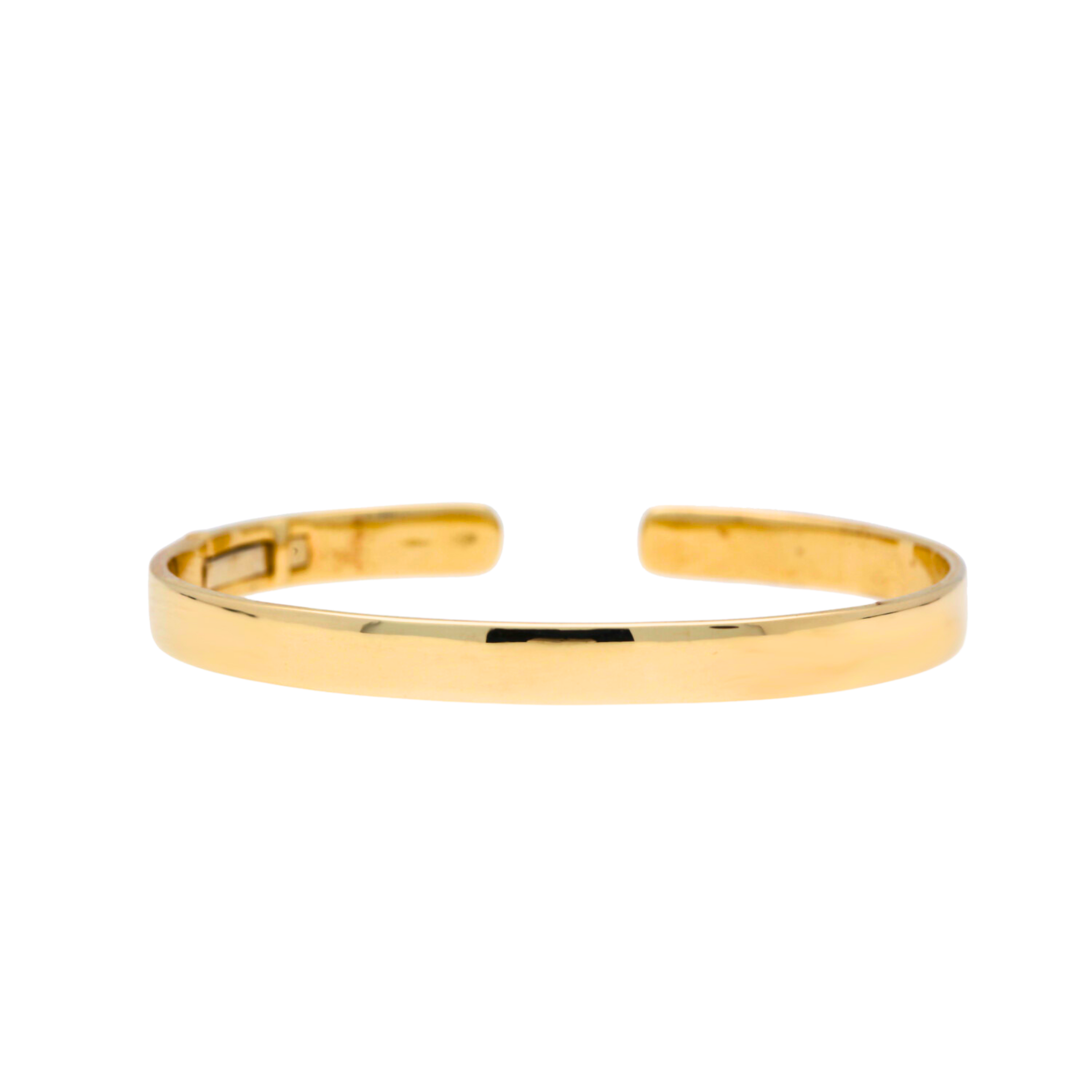 Gold Flat Hinge Bangle