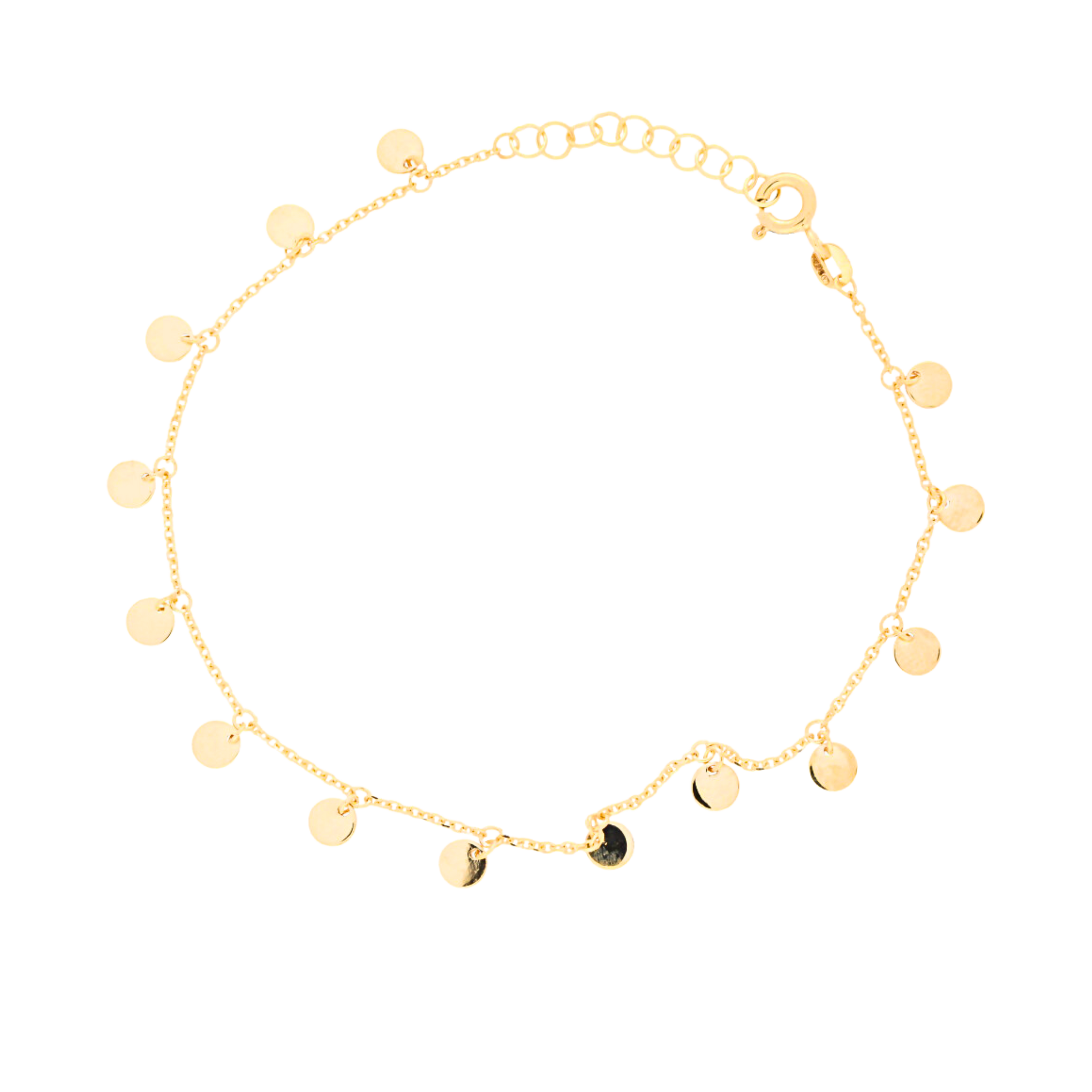 Gold Disc Bracelet