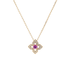 Pink Sapphire Clover Pendant