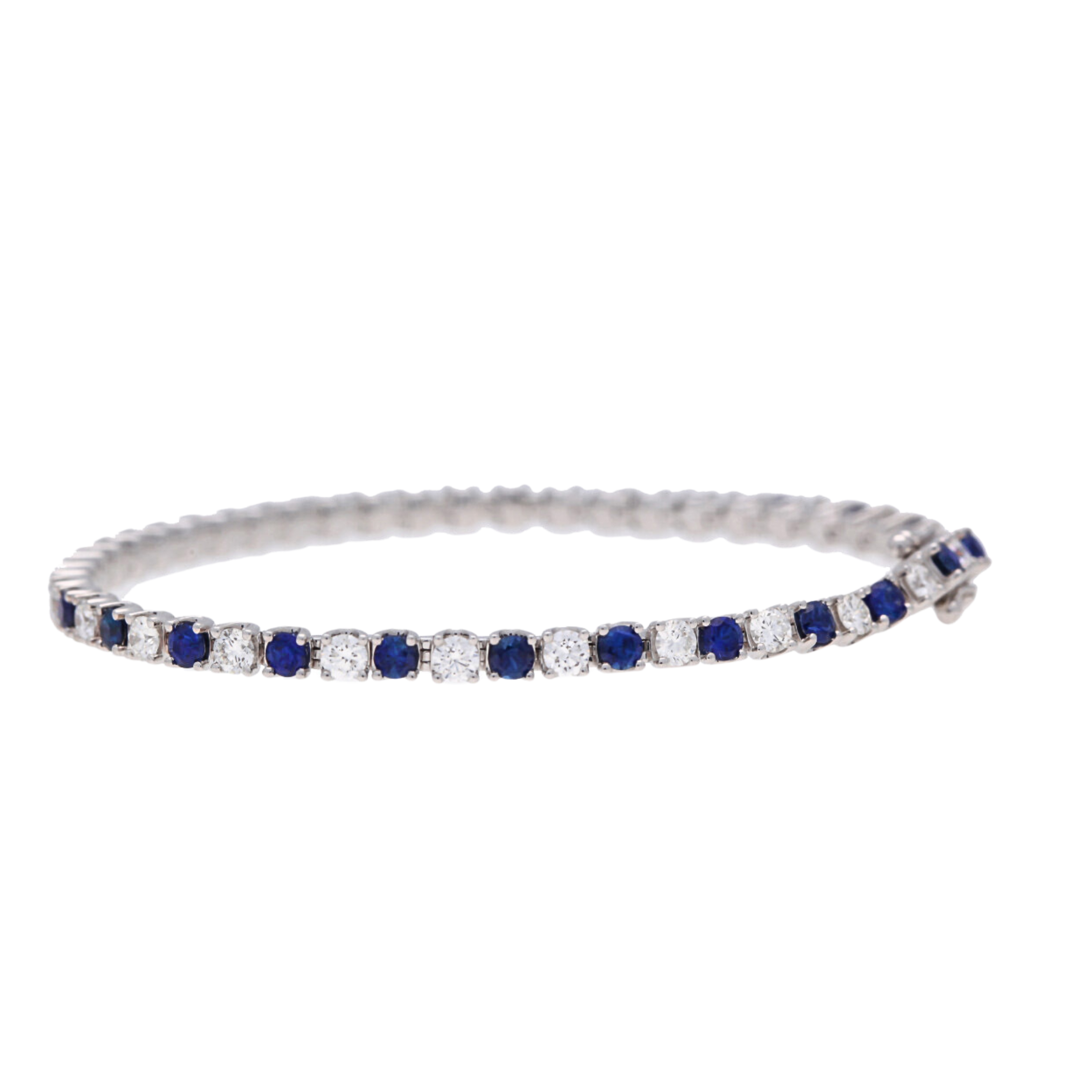 Sapphire and Diamond Tennis Bracelet