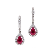 Ruby & Diamond Drop Earrings