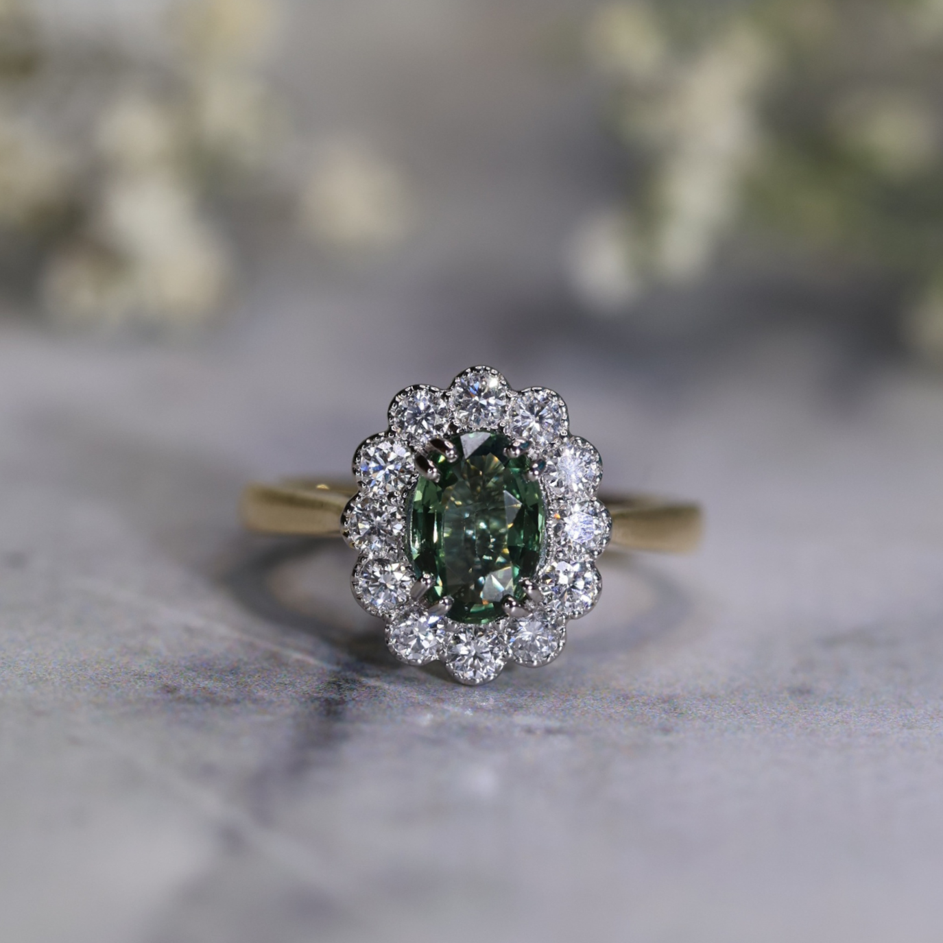 Kate Flower - Green Sapphire