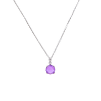 Bezel Set Amethyst Pendant