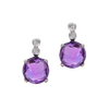 18ct White Gold Amethyst Earrings