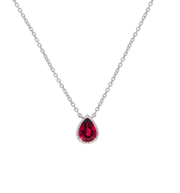 Pink Tourmaline & Diamond Pendant