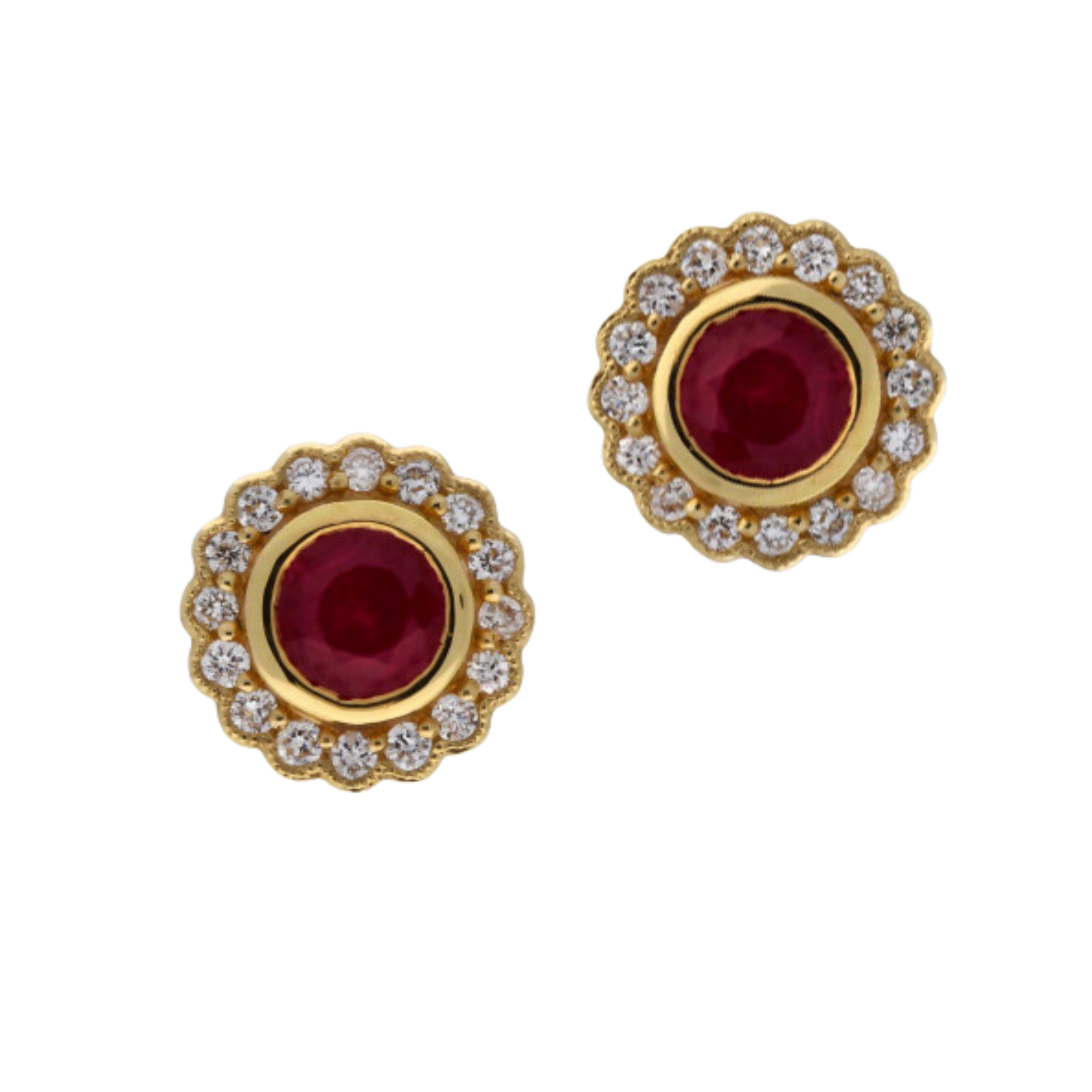 Ruby & Diamond Earrings