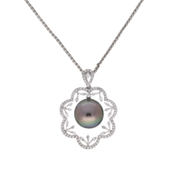 Tahitian Pearl and Diamond Pendant