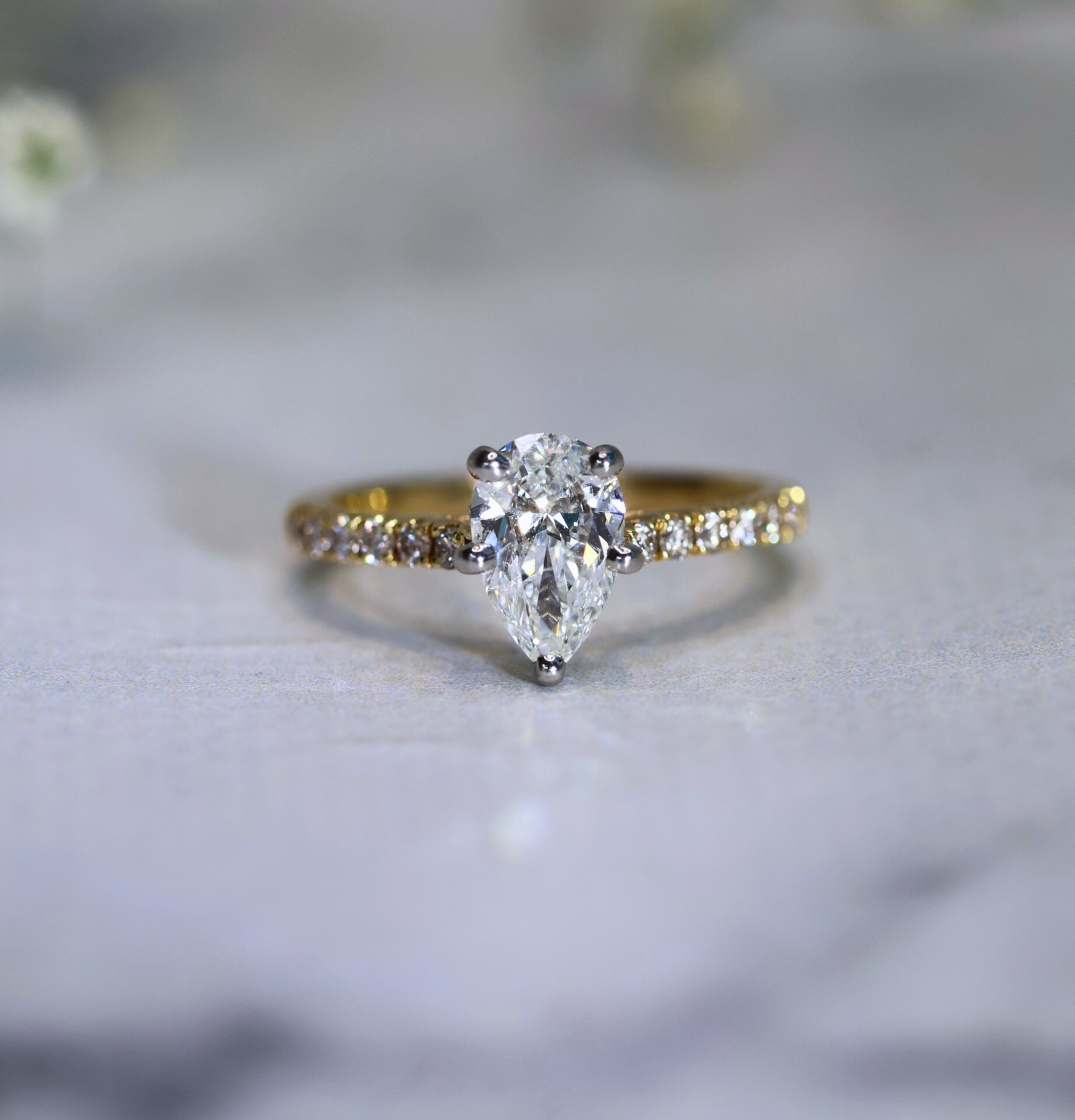 J'adore Pear Diamond Ring