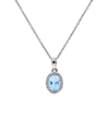 Aquamarine and Diamond Pendant