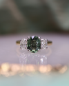 Sri Lankan Green Sapphire & Diamond Ascot Trilogy