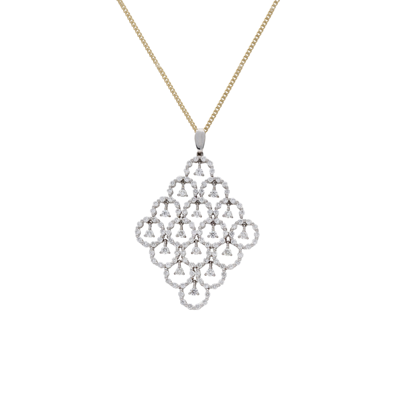 Diamond Chandelier Pendant with 18ct Gold Chain