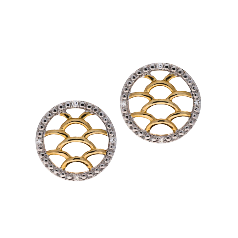 Diamond Mesh Circle Earrings