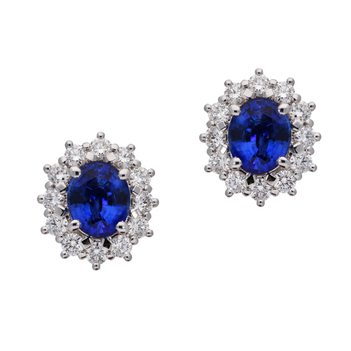 Blue Sapphire and Diamond Earrings - Appleby Jewellers Dublin