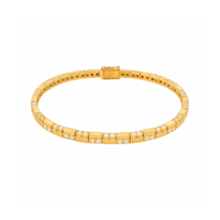 18ct Gold Diamond Cube Link Bracelet