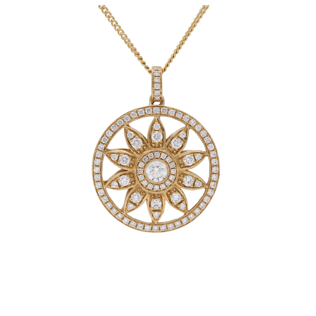 Sundial Diamond Pendant