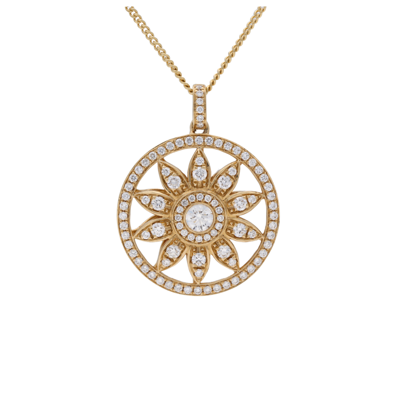 Sundial Diamond Pendant