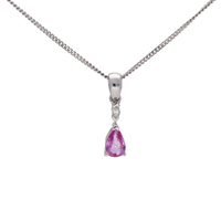 Pink Sapphire Diamond Pendant