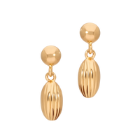 14ct gold Verona drop earrings featuring elegant, dangling design from Appleby Jewellers Dublin.