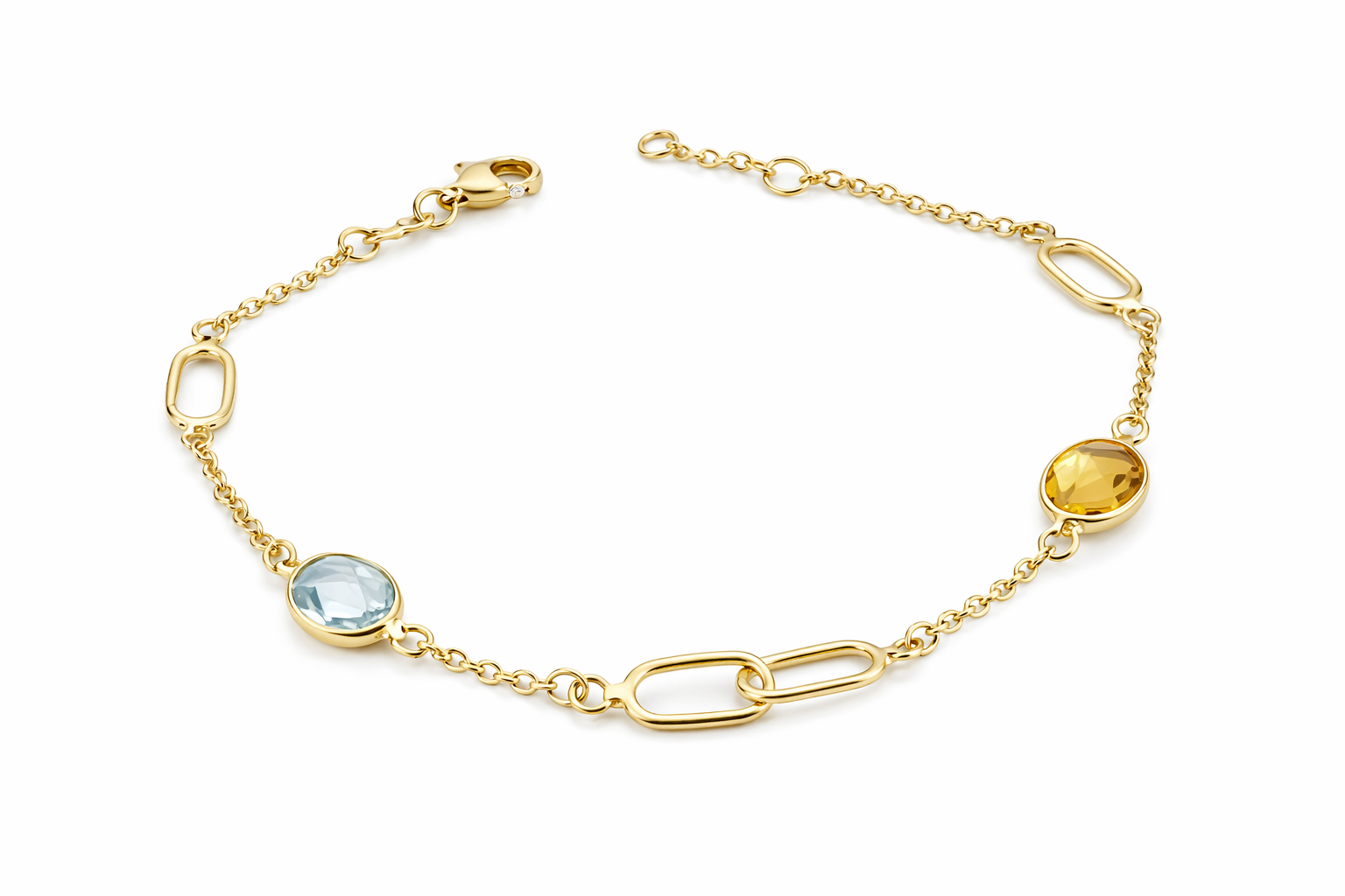 Watercolour Topaz Link Bracelet