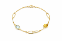 Watercolour Topaz Link Bracelet