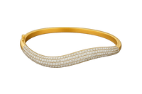 The Wave Diamond Bangle
