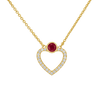 Ruby Heart Diamond Necklace