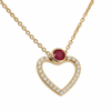 Ruby Heart Diamond Necklace