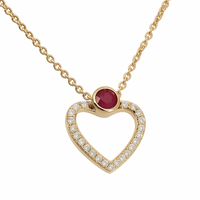 Ruby Heart Diamond Necklace