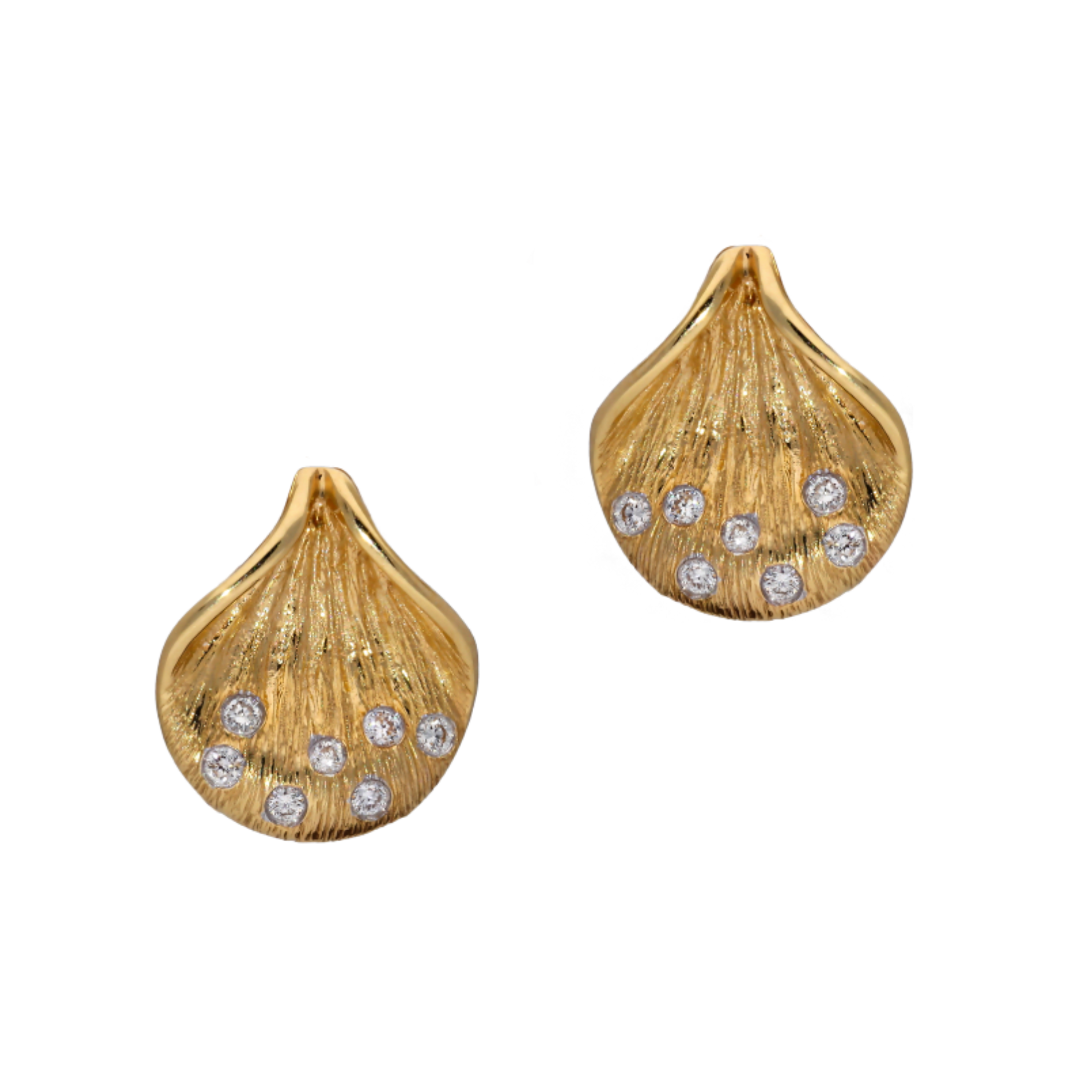 Seashell Diamond Earrings