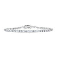 White gold round diamond tennis bracelet with 7.60ct diamonds, featuring sparkling stones and elegant design from Appleby Jewellers Dublin.