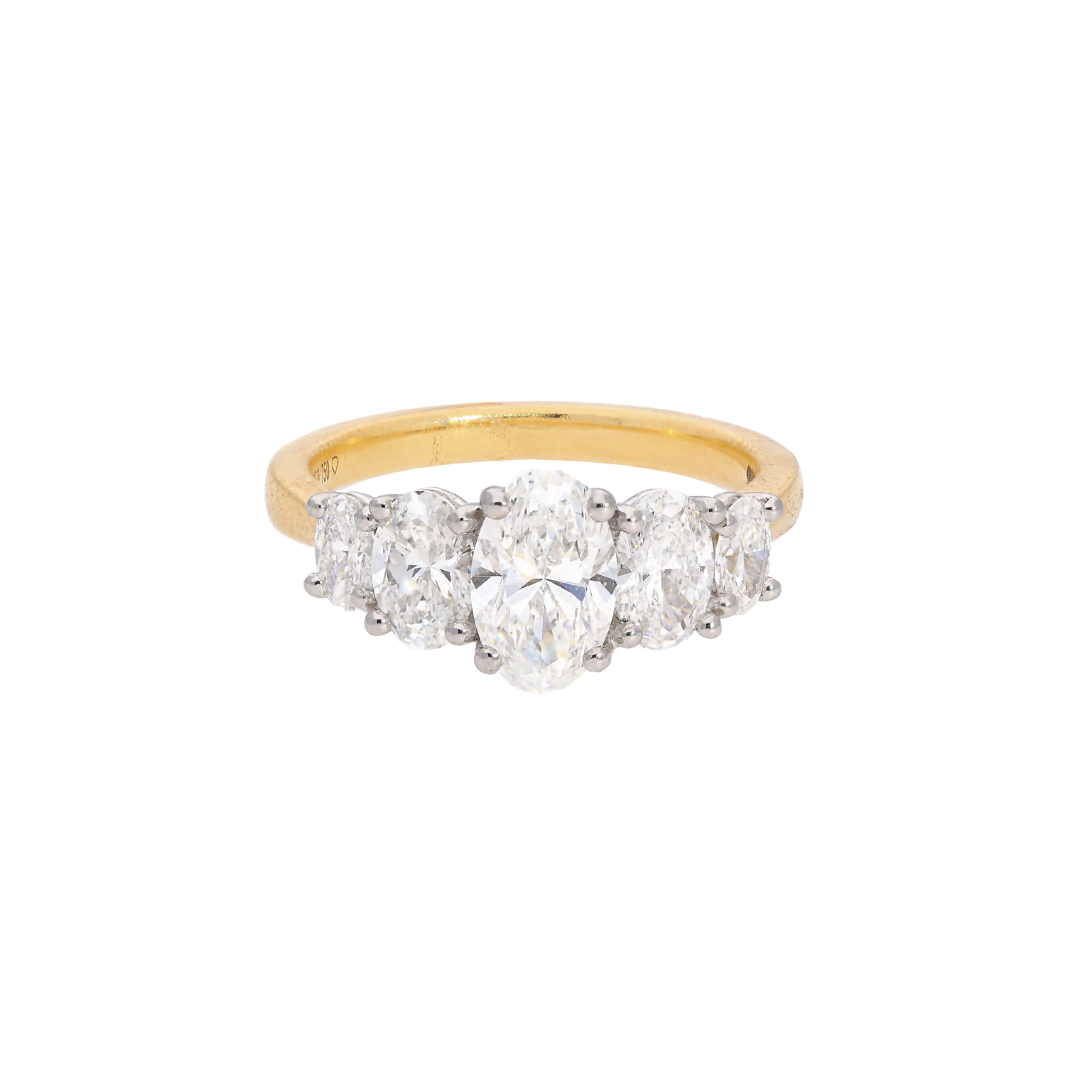 Five-Stone Oval Diamond Ring