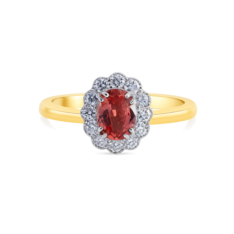 Kate Flower - Pink Padparadscha Sapphire - Appleby Jewellers Dublin