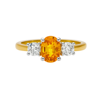 Tangerine Sapphire Ring
