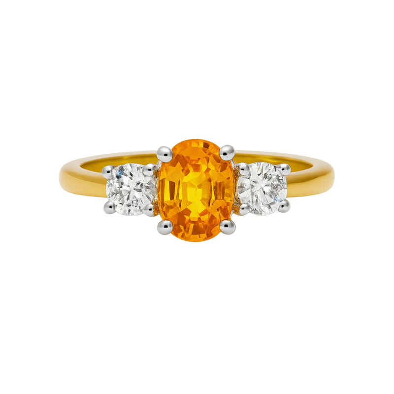 Tangerine Sapphire Ring
