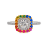 Rainbow Sapphire Engagement Ring