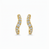 Wave Diamond Earrings — 18ct Yellow Gold