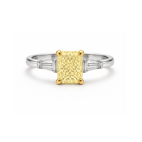 Yellow diamond ring called The Tuscany Yellow Diamond by Appleby Jewellers Dublin, featuring a vibrant yellow diamond centerpiece.
